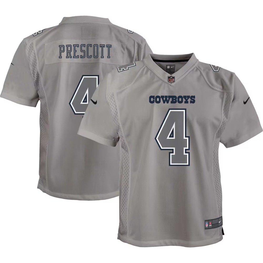 Nike Dak Prescott Dallas Cowboys Youth Atmosphere Game Jersey Gray Youth XL